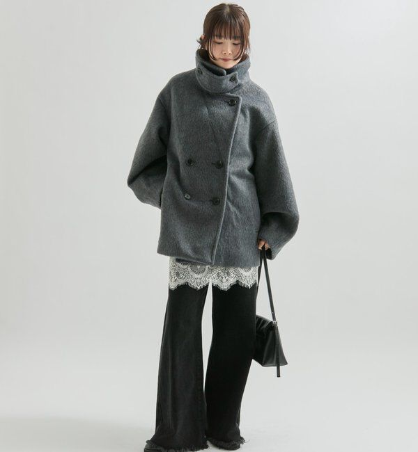  「ウール混 シャギーミドルコート」|その他|
