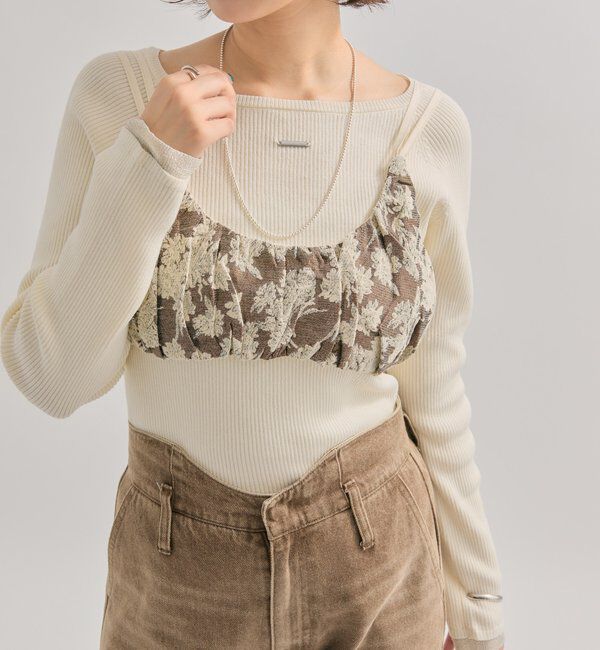  「ヴィンテージライク ビスチェ」|シャツ・ブラウス|ベージュ