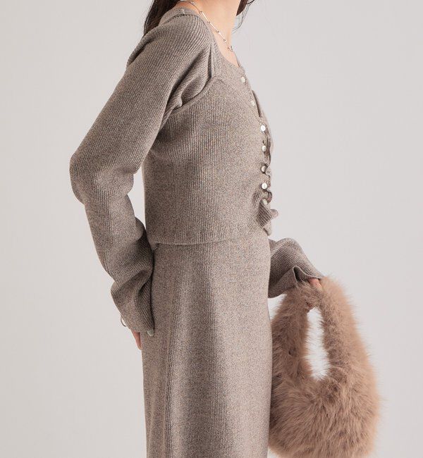  「ニットビスチェ付き ワンピース」|ワンピース|