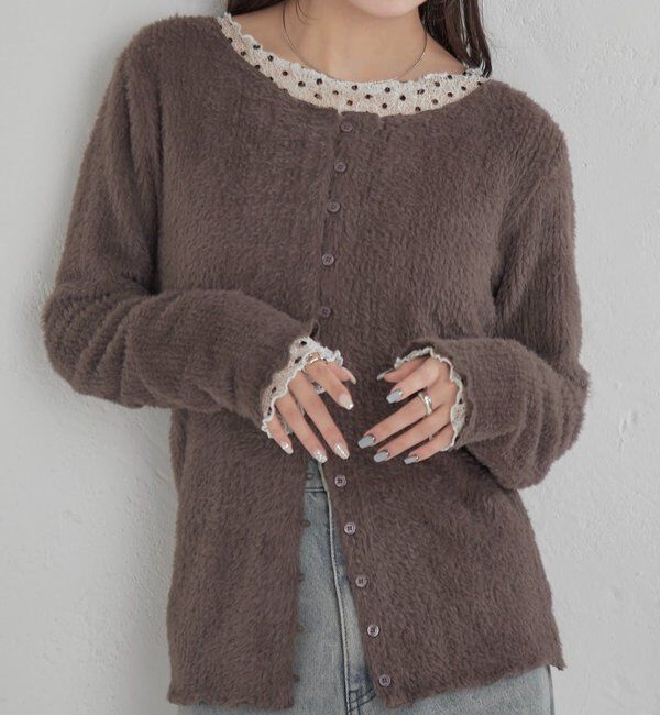  「シャギーリブカーディガン」|Tシャツ・カットソー|