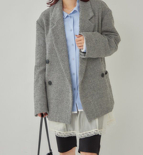  「ツイードBIGジャケット」|テーラードジャケット|