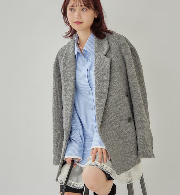  「ツイードBIGジャケット」|テーラードジャケット|