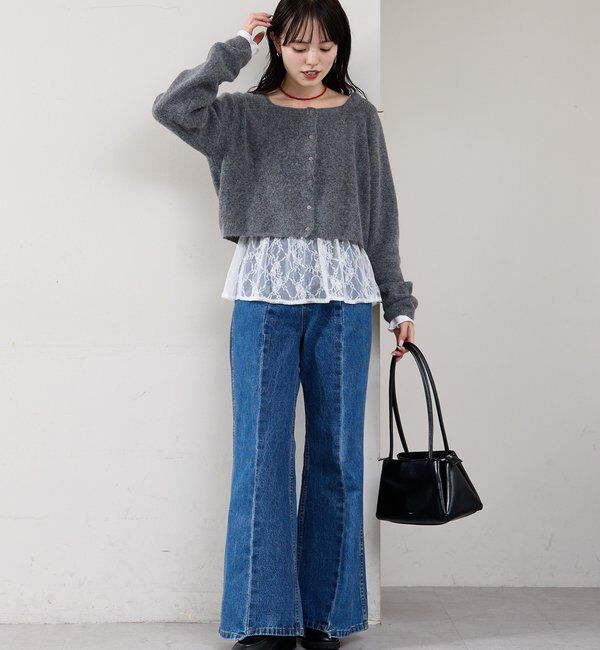  「レースドッキングロンT」|Tシャツ・カットソー|