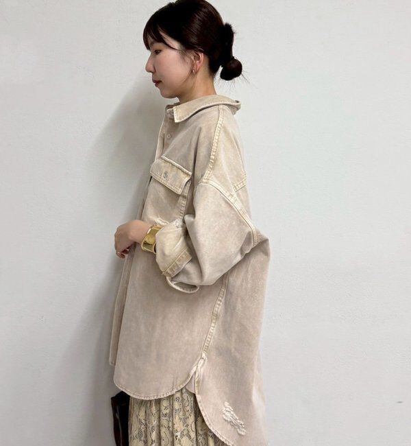  「ダメージデニムシャツ」|シャツ・ブラウス|