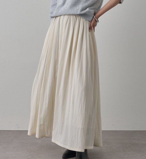  「タックギャザースカート」|スカート|アイボリー