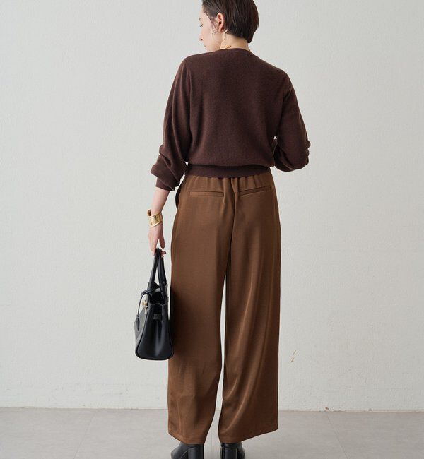  「ワイドベルトサテンパンツ 2nd」|チノ|
