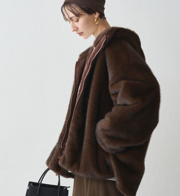  「フードフェイクファーブルゾン」|ベスト・ジレ|