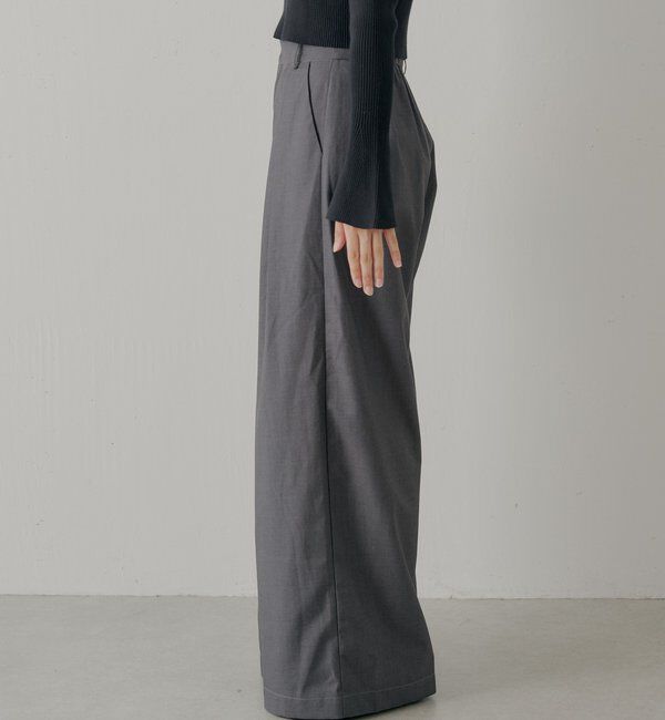  「【SALON by Chico】取り外しフリルルーズスラックスパンツ」|チノ|