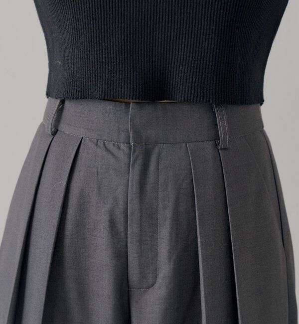  「【SALON by Chico】取り外しフリルルーズスラックスパンツ」|チノ|