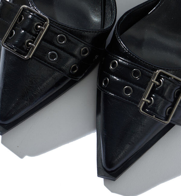  「【HiNT】 BELT STRAP MULE PUMPS」|パンプス|
