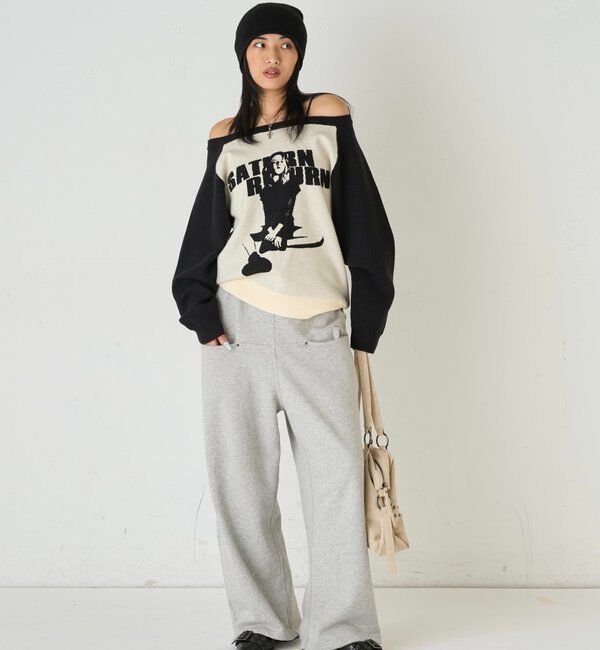  「【低身長・高身長対応】SLASH POCKET SWEAT EASY PANTS」|チノ|