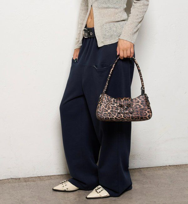  「【低身長・高身長対応】SLASH POCKET SWEAT EASY PANTS」|チノ|