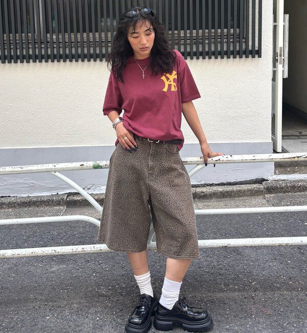  「PATTERNED TWILL SHORTS」|デニム|