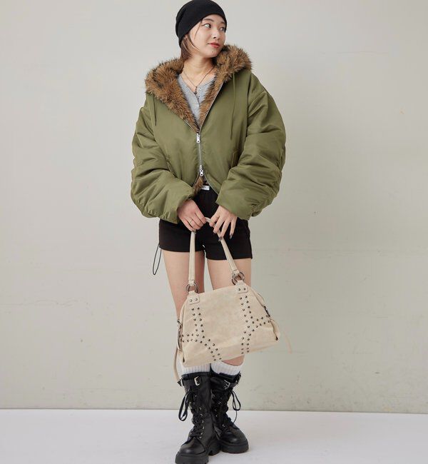  「【お気に入りNO.1】2WAY REVERSIBLE FUR BLOUSON 」|ブルゾン・スタジャン|