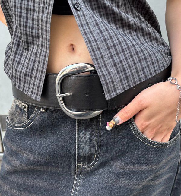  「WIDE BELT」|ベルト|ブラック
