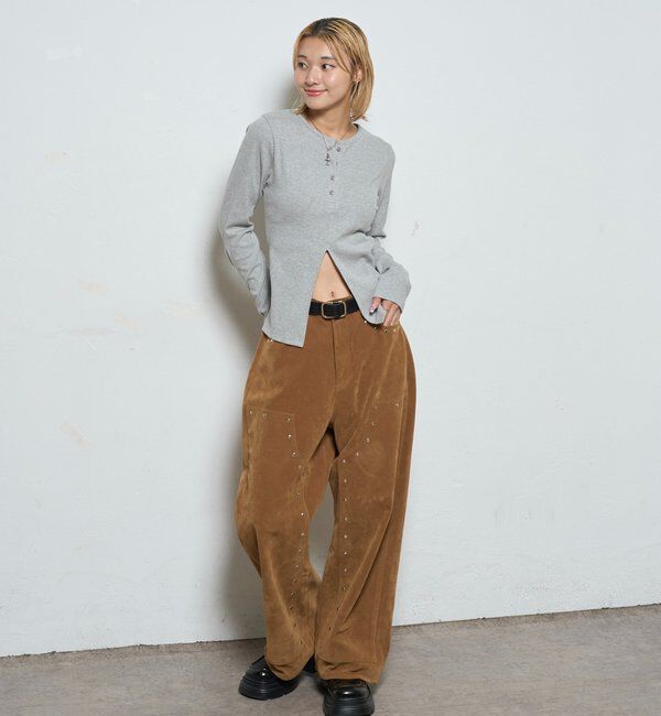  「SUEDE DOUBLE KNEE PANTS/スウェードダブルニーパンツ」|チノ|