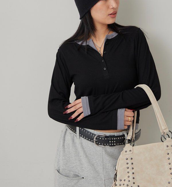  「LAYERED HENLEY TOPS」|Tシャツ・カットソー|