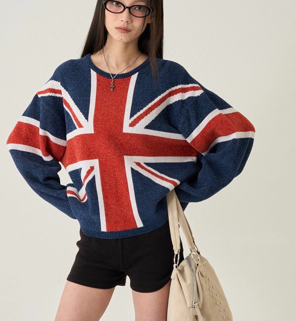  「UNION JACK KNIT」|カーディガン|