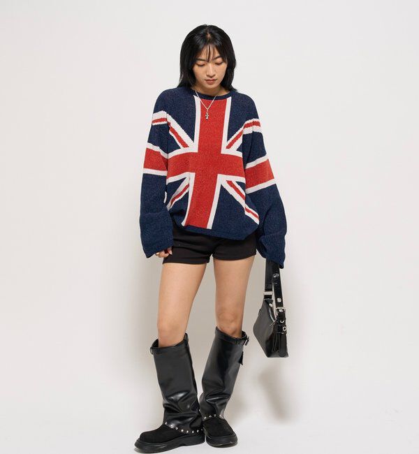  「UNION JACK KNIT」|カーディガン|