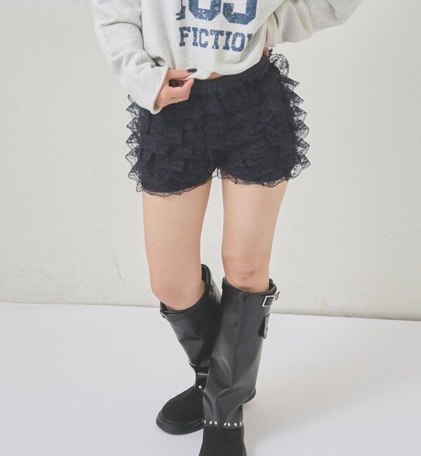  「LACE SHORTS/レースショートパンツ」|チノ|