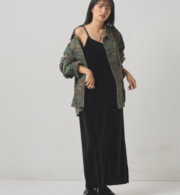  「ベロア Iラインキャミワンピ」|ワンピース|