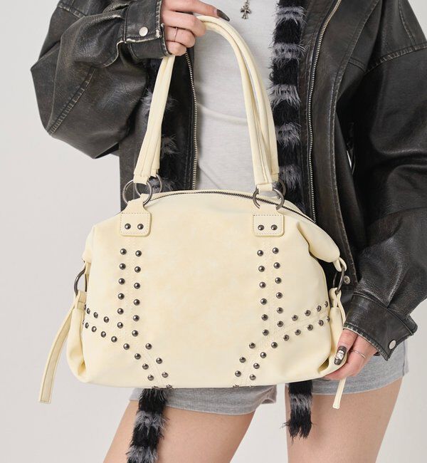  「STUDDED SHOULDER BAG/スタッズショルダーバッグ」|トートバッグ|