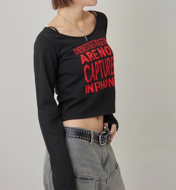  「MESSAGE LOGO KNIT」|ニット・セーター|