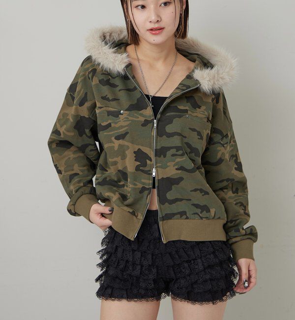  「SLASH POCKET FUR PARKA」|パーカー|