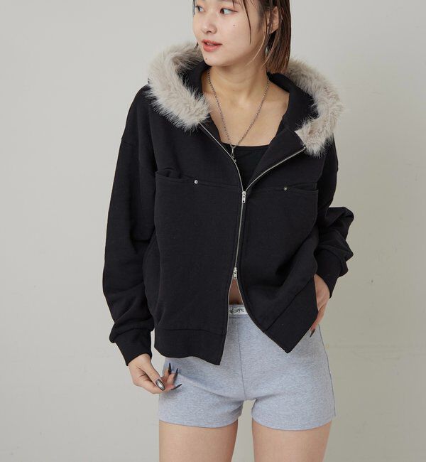  「SLASH POCKET FUR PARKA」|パーカー|