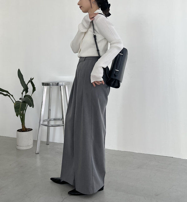  「【累計2万本突破！】【低身長・高身長サイズあり】2タックワイドパンツ」|チノ|