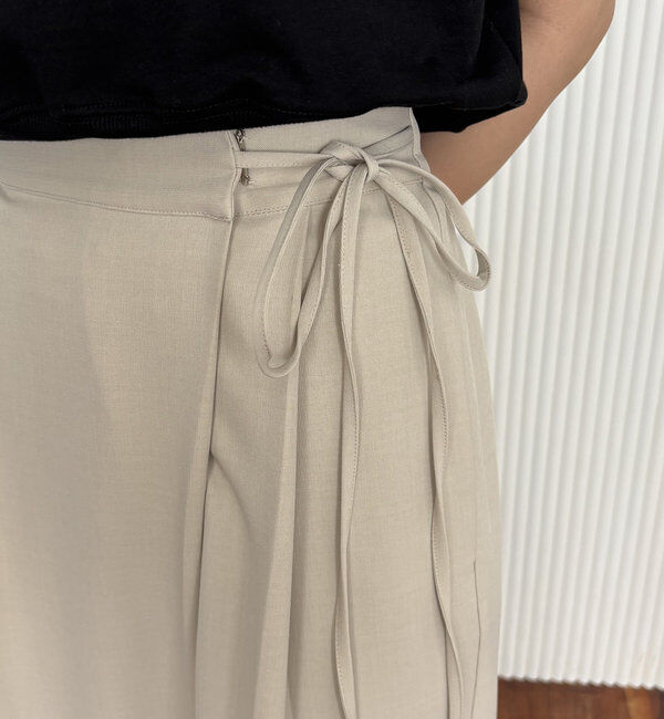  「【待望の追加決定！/新色ブラウン】ラップリボンパンツ」|チノ|