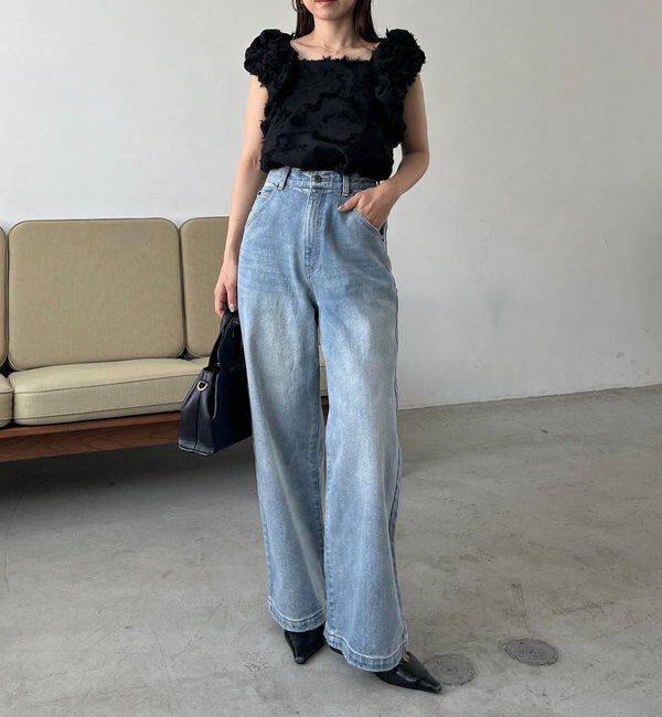  「【3サイズ展開】ストレートルーズデニム」|デニム|