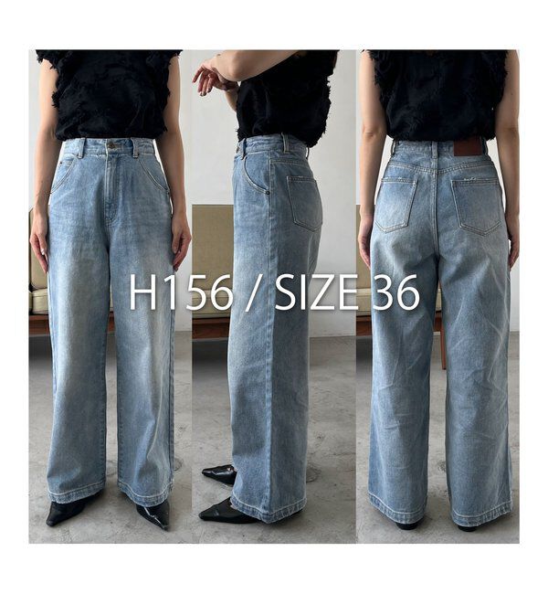  「【3サイズ展開】ストレートルーズデニム」|デニム|