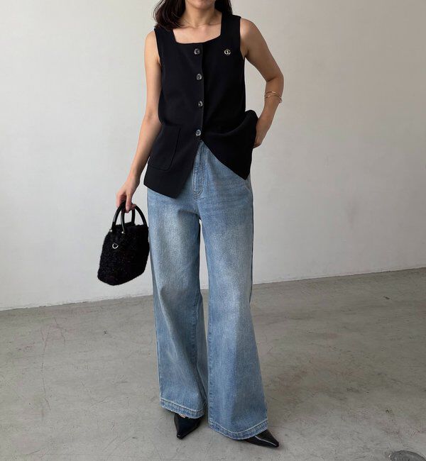  「【3サイズ展開】ストレートルーズデニム」|デニム|