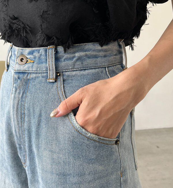  「【3サイズ展開】ストレートルーズデニム」|デニム|