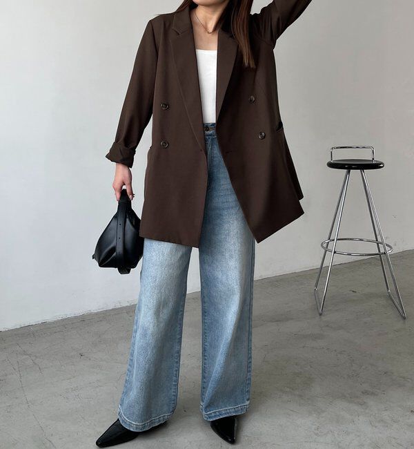  「【全骨格細見え◎】Wテーラージャケット」|テーラードジャケット|