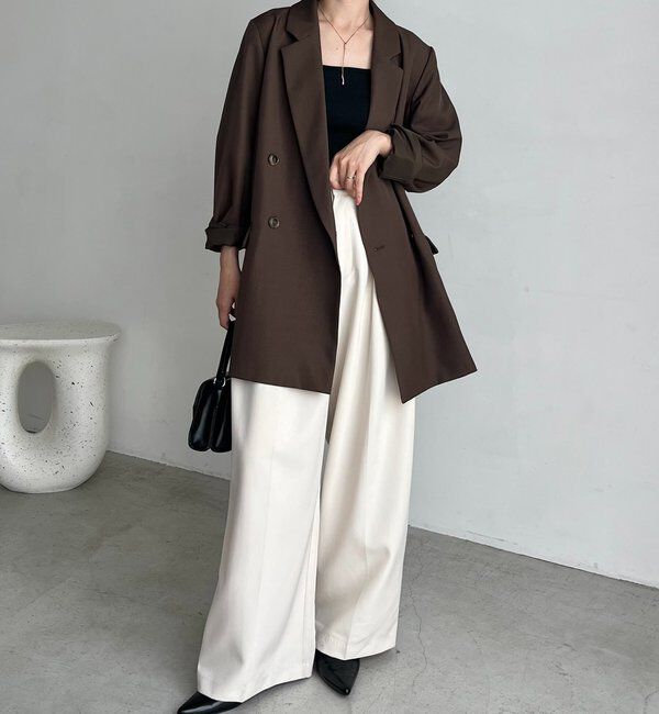  「【全骨格細見え◎】Wテーラージャケット」|テーラードジャケット|