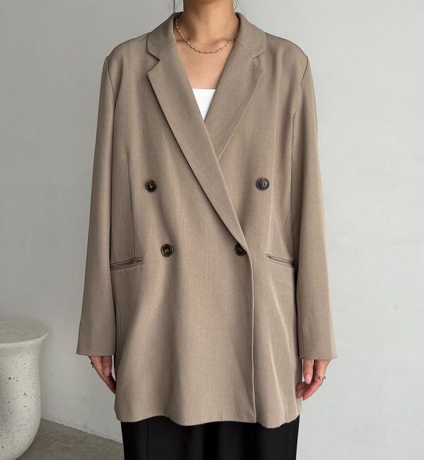  「【全骨格細見え◎】Wテーラージャケット」|テーラードジャケット|