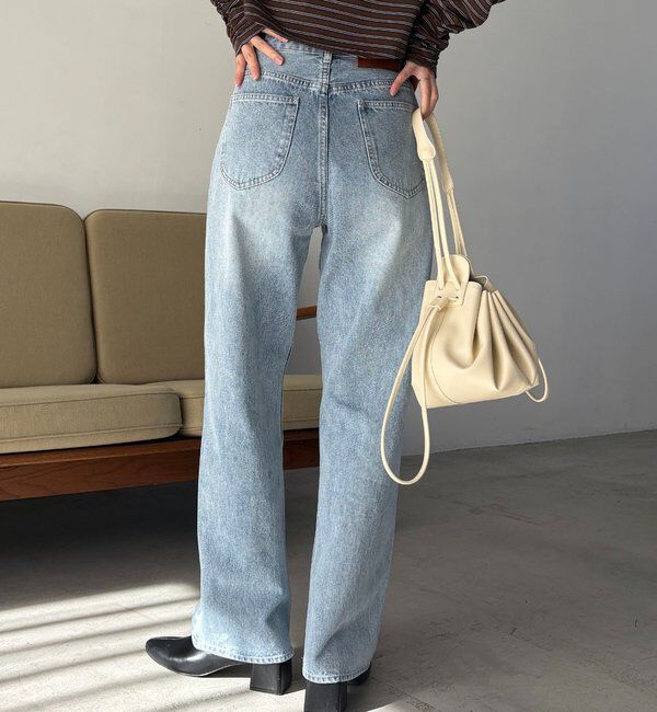  「【新色/人気アイテムがアップグレード】13ozハイウエストストレートデニム」|デニム|