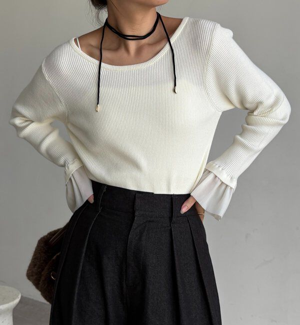  「フレアカフスニット」|ニット・セーター|