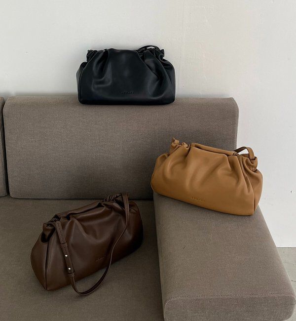  「【新色/ライトベージュ】クラウディギャザーバッグ」|トートバッグ|