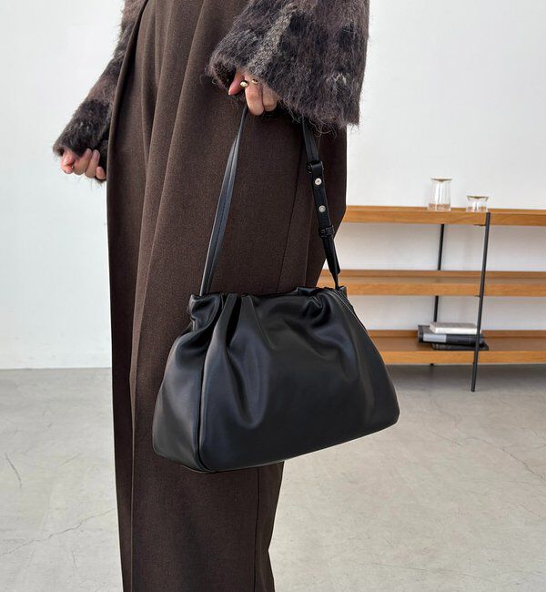  「【新色/ライトベージュ】クラウディギャザーバッグ」|トートバッグ|