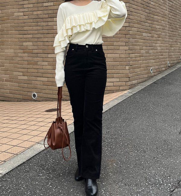  「【2WAYで着用可能】ベアフリルニット」|ニット・セーター|