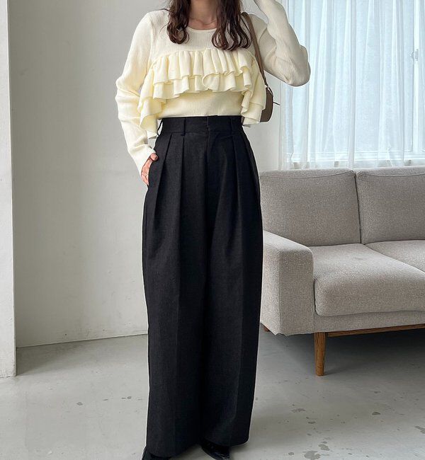  「【2WAYで着用可能】ベアフリルニット」|ニット・セーター|