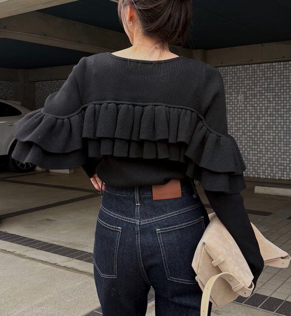  「【2WAYで着用可能】ベアフリルニット」|ニット・セーター|