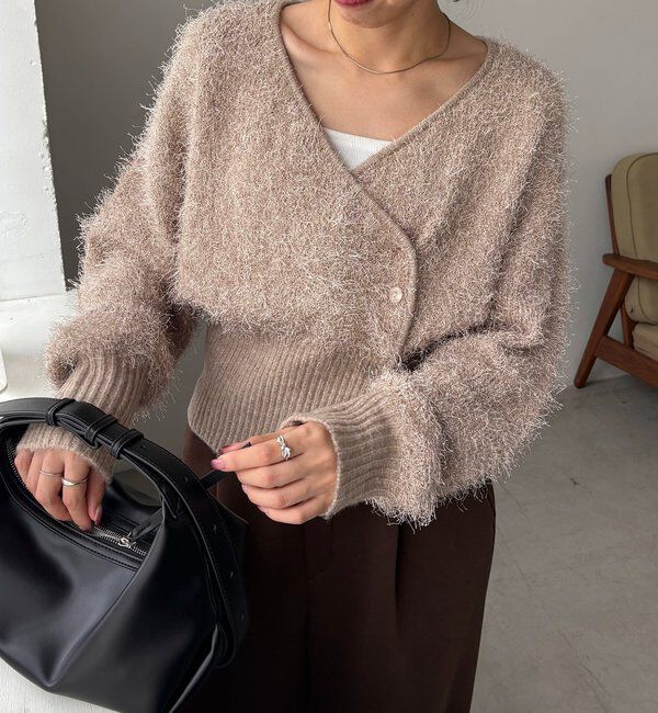  「フェザーラップカーディガン」|カーディガン|