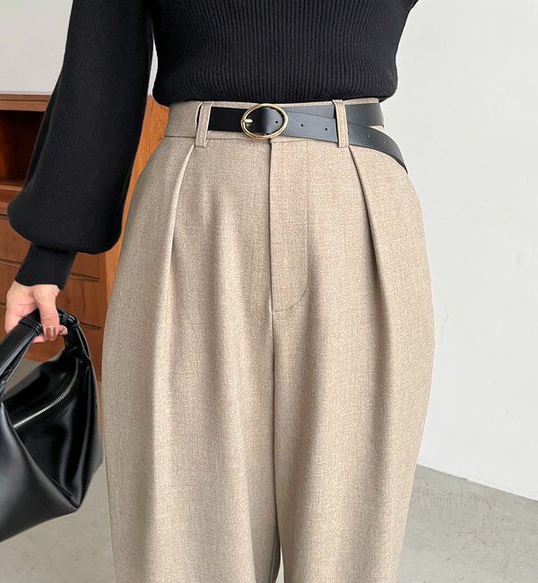  「【低身長サイズあり】アシメベルトSETパンツ」|チノ|