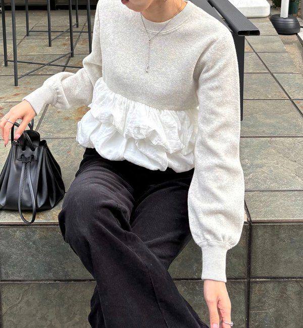  「バルーンティアードプルオーバー」|ニット・セーター|