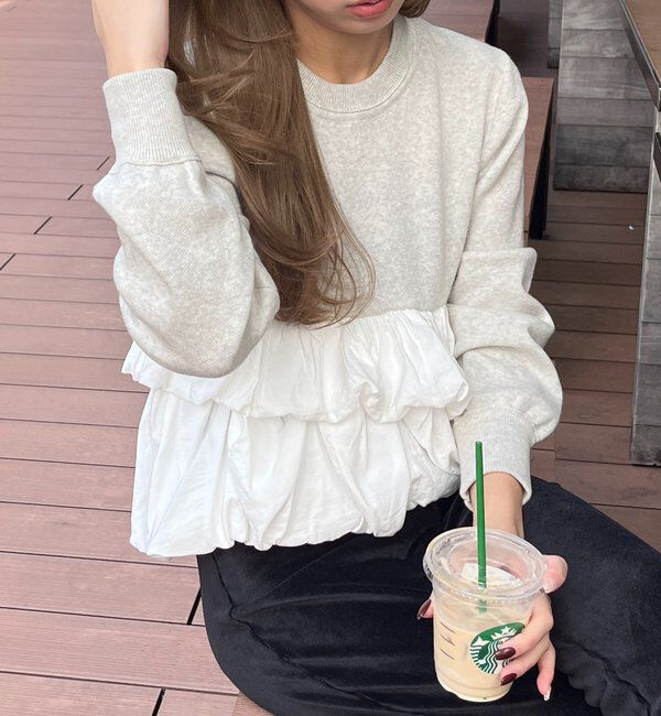  「バルーンティアードプルオーバー」|ニット・セーター|