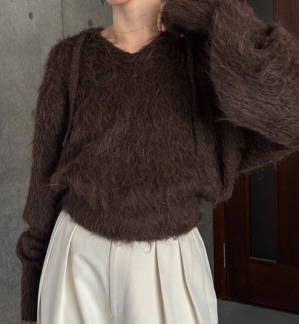  「シャギーニットフーディ」|ニット・セーター|